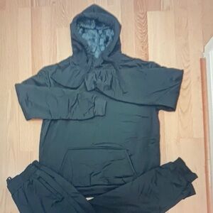 2 Piece Heavy Sweatsuit Withfull linking Joggers/Pullover Hoodie Size XXL